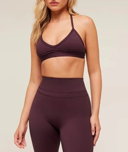 Pantalones de mujer de cintura alta, elásticos, acampanados, con dobladillo dividido, transpirables, que absorben el sudor, ecológicos, con logo personalizado, para fitness - Product Image 5