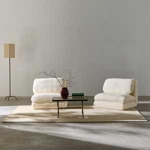 พรมขนสัตว์นิวซีแลนด์แท้ 100% ถักด้วยมือ - สีเบจทราย ดีไซน์สีพื้น |   พรมปูพื้นห้องนั่งเล่นแบบสั่งตัดขนาดพิเศษ ความยาวขน 7-10 มม. - Product Image 2