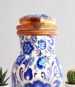 Botellas de Agua Impresas en Cobre Puro de Alta Calidad, Botella Elegante, Buena para la Salud, Tapa de Botella de Agua de Cobre, Beneficios Ayurvédicos para la Salud - Product Image 5