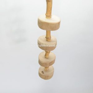 Natural Coffee Wood Bamboo Hanging Bird Perch <b>Ladder</b> Toy <b>Small</b> Birds Pet Cage Stand Accessories Wholesale Dekor Asia - Product Image 3
