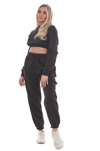 Pantalones Deportivos de Felpa 100% Algodón para Mujer, Diseño Casual de Invierno, Transpirables, Cortavientos, Pantalones Cortos Deportivos - Product Image 3