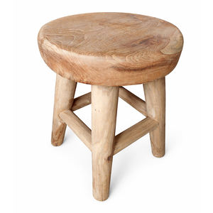 Asiento Minimalista Orgánico de Madera de Teca Sólida, Taburete Artesanal de Raíz de Madera, Decoración de Madera para Apartamento, Dormitorio, Hospital, Hotel - Product Image 2