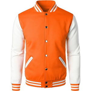New Fashion Casual Hooded 100% Wool Winter Streetwear Patchwork Zipper Sports Varsity <b>Jacket</b> for Women <b>Men</b> Custom - Product Image 1