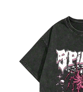 Nouveauté Chemises décontractées de style streetwear à manches courtes en coton 100% pour hommes, impression DTG personnalisée de haute qualité, effet délavé - Product Image 3