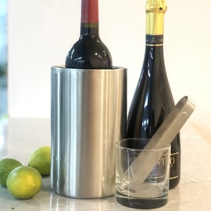 On sale premium metal ice <b>bucket</b> is expertly crafted from high-quality stainless steel with black coated - Product Image 5