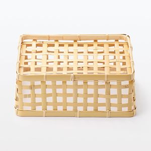 Cesta Redonda de Bambú Natural, Caja de Almacenamiento Tejida, Organizador de Cocina, Contenedor de Alimentos, Bandeja Decorativa para el Hogar y Jardín - Product Image 5