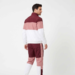 Survêtement en nylon pour homme avec bandes réfléchissantes 3M personnalisées OEM, coupe-vent, ensemble en nylon pour homme, blanc - Product Image 2