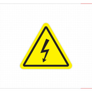 Symbole haute tension, triangle jaune, éclair, icône, signe d'avertissement de sécurité électrique, alerte de danger industriel, imperméable, mat - Product Image 2