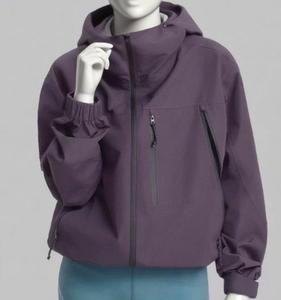 Veste de pluie à capuche unisexe imperméable -Tex 10,000 mm coupe-vent softshell écologique pour la randonnée en plein air, le camping et le trekking - Product Image 2