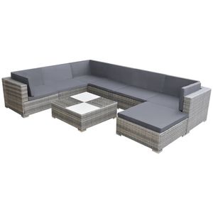 Juego de muebles de patio gris de 8 piezas - Product Image 2