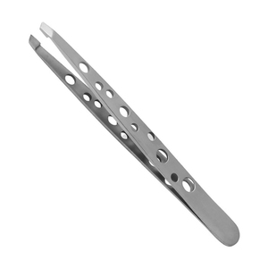Pinzas Profesionales para Cejas de Acero Inoxidable con Punta Inclinada y Diseño de Agarre Equilibrado para un Afeitado de Precisión - Product Image 3
