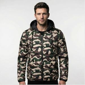 Veste matelassée chaude d'hiver de style High Street pour hommes, nouveau bombardier matelassé à capuche avec col montant et rembourrage à bulles, tailles S-2xl - Product Image 1