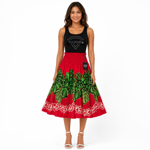 Robe longue florale personnalisée pour femme, style hawaïen, automne, décontractée, légère, 100 % coton, pour vacances tropicales à la plage ou sur l'île, prix de gros - Product Image 4