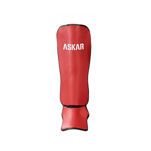 Askar Red PU Shin Guard Protective <b>Gear</b> for Boxing Martial Arts Training Unisex Durable Equipment - Product Image 1