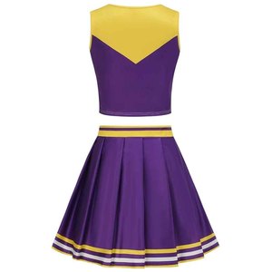 Ensemble d'uniformes de cheerleading personnalisés OEM pour femmes et filles, tenue de cheerleading, jupe et haut en tissu extensible, vêtements d'équipe - Product Image 6