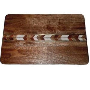 Best Quality Acacia Wood Platter Eco-Friendly CNC Designed Coffee & Cookies Plate Modern <b>Camping</b> Use New Arrival & Latest Style - Product Image 6