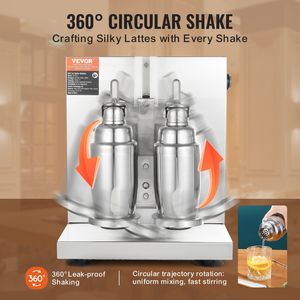 120W macchina per frullatori commerciali a doppia testa da 0 a 180 per frappè regolabile da 750ml tazza in acciaio inossidabile per tè per uso in negozio - Product Image 5