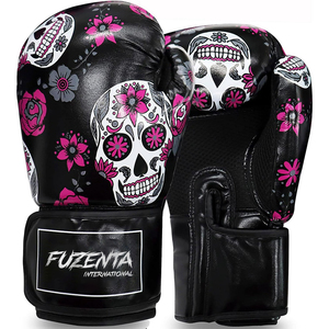 Nouveaux gants de boxe en cuir à scratch pour l'entraînement, avec support de poignet auto-agrippant, pour sparring et frappe sur sac de frappe. - Product Image 1