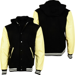 Chaquetas Varsity Personalizadas de Alta Calidad con Mangas de Cuero Bordadas para Hombre, Chaquetas Personalizadas para Hombre - Product Image 4