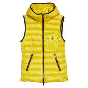 Wholesale Women's Hooded Knitted Puffer Vest <b>Zipper</b> Closure <b>Waterproof</b> Breathable Polyester/Nylon Shell Customizable Outerwear - Product Image 4