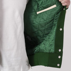 Good Quality <b>Men's</b> Baseball <b>Jacket</b> With <b>Leather</b> Sleeves Wholesale Embroidered Patchwork Western Design <b>Men's</b> <b>Jackets</b> - Product Image 3