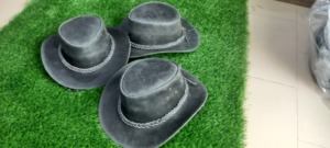 Men’s Western Style <b>Top</b>-Grain Leather <b>Cowboy</b> Hat – Wide Brim Sun Protection for Face & Neck, Black Chin Strap in Sizes S–2XL - Product Image 4