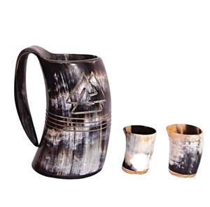 HERRAMIENTA CUERNO TAZAS INDIA FÁBRICA PRODUCTOS ARTESANALES Cuerno Taza para beber Nuevo diseño Cuerno natural Original Viking Drinking - Product Image 6