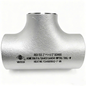 Tubería en T Reductora de Acero Inoxidable para Soldadura a Tope ASME B16.9 A403 304 304L 316 316L Forjada Sin Costura Fabricada en Vietnam - Product Image 1