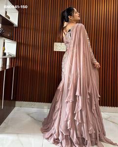 Lehenga-Dupatta con Choli Integrado, Diseño Elegante en Faux Georgette con Bordado de Lentejuelas, Estilo Sirena, para Mujer - Product Image 4