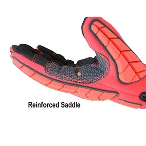 Guantes Deportivos Tácticos Rojos y Negros de Cuero PU Antideslizantes con Impresión por Sublimación, Equipo de Protección Unisex - Product Image 6