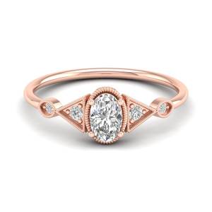 Anillo de Compromiso de Plata de Ley 925 REYES en Oferta, Corte Ovalado de 0.56 Quilates, Moissanita, Joyería Personalizada para Mujer - Product Image 1