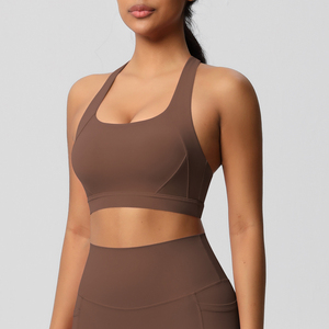 Breathable Sports Fitness <b>Bra</b> Front Adjusted Straps Style For Yoga Wear Wireless Support High <b>Stretch</b> Running Top - Product Image 1