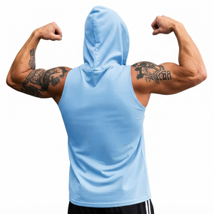 Sudadera con Capucha sin Mangas para Hombre, de Algodón Premium, para Entrenamiento, Marca Privada, Fabricante OEM ODM - Product Image 3