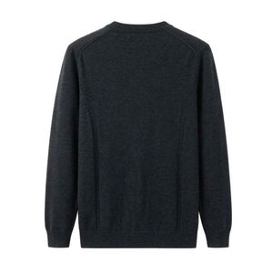 Long Sleeve Charcoal Sweaters Solid Textured Weave High Quality Acrylic V Neck Thermal Warm Anti Pilling Business <b>Jumpers</b> - Product Image 2