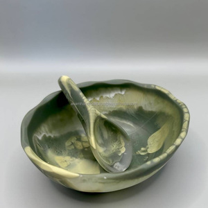 Tazón de Resina Epoxi Hecho a Mano, Pieza de Arte Decorativa Única para el Hogar, la Oficina o para Regalar, Diseño Inspirado en el Océano, Tazón de Acrílico - Product Image 1