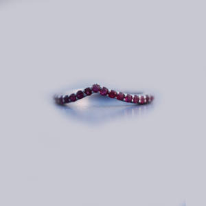 Bulk Selling The Crimson Pe ak Ruby <b>Wishbone</b> <b>Ring</b> with 925 Silver Luxury Style <b>Wishbone</b> <b>Ring</b> For Women Wear - Product Image 1