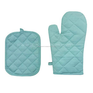 Mitaines de four en coton rosâtre avec support de casserole élégance moderne équipement de cuisine résistant à la chaleur de couleur unie pour la cuisson et la cuisson - Product Image 6