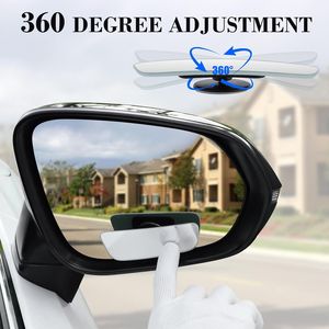 Specchietto Retrovisore Convesso Senza Cornice in Vetro HD Regolabile, Specchio Angolo Cieco Rettangolare per Auto e SUV, Design Adesivo ad Ampio Angolo - Product Image 3