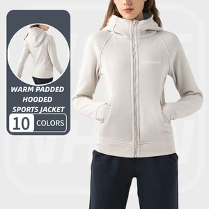 Wearpex Autumn Winter Women's Casual Outdoor Activewear Fleece Lined Hooded <b>Zip</b>-<b>Up</b> Breathable Eco-Friendly Quick Dry <b>Jacket</b> - Product Image 1