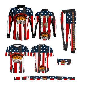Conjunto de Uniforme Deportivo de Paintball Personalizado con Logotipo, Nombre y Número, Jersey de Manga Larga, Pantalones, Camiseta y Cinta para la Cabeza - Product Image 4