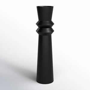 Wholesale Handcrafted Aluminium Metal Custom Modern Floor <b>Vase</b> with <b>Unique</b> White Flower Design for Home Decoration - Product Image 3