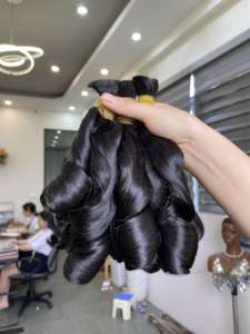 Remy avec super doublement dessiné de couleur cheveux rebondissants prix de gros vente chaude cheveux humains bruts - Product Image 5