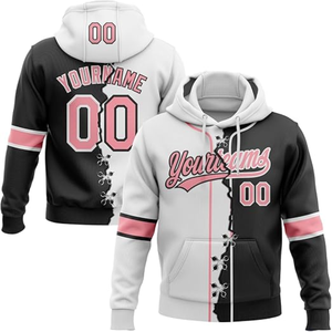 Custom Name Number Hooded Sweatshirt Red Black Men's Casual <b>Zip</b>-<b>Up</b> <b>Jacket</b> with Pocket Waterproof Quick Dry Fleece - Product Image 4