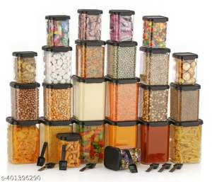 Transparent PET Square Plastic <b>Jars</b> for <b>Coffee</b> Candy & Cookie Packaging Easy Open Lids for Home & Supermarket Use - Product Image 2