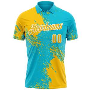 Camiseta Polo de Uniforme de Equipo Elite, Personalizada con Nombre y Número del Jugador, Diseño Personalizado, Secado Rápido, Poliéster, Manga Corta - Product Image 1