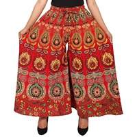 Pantalon Palazzo Bohème en Rayonne pour Femme, Imprimé Numérique, Coupe Ample, Longueur Cheville, Décontracté, Extensible, Séchage Rapide, Plage, Toutes Saisons, Inde
