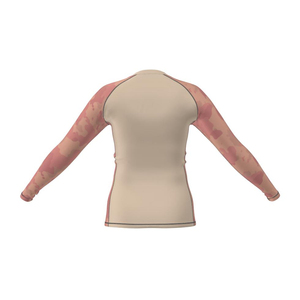 Haut de bain anti-UV en Spandex et Polyester pour femme, manches longues, imprimé camouflage rose, qualité supérieure 2026 - Product Image 3