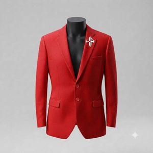 Traje de Pantalón y Chaqueta de Terciopelo Estilo Italiano para Hombre, Antiarrugas, Transpirable, Cierre de Botones, Diseño Plano Frontal, Viscosa/Poliéster - Product Image 6