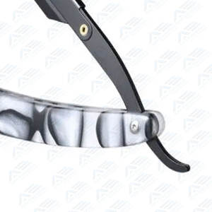 Nouveau rasage parfait pour homme poignée élégante revêtue de papier barbier rasage rasoir droit pour toilettage de précision - Product Image 3