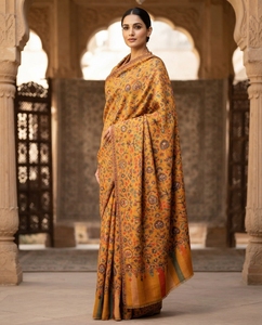 Merino <b>Wool</b> Heavy Kani Stoles-Floral Pattern Lightweight & Anti-Bacterial Daily Life Use All Seasons - Product Image 4